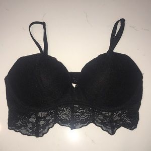 Pink VS black push up bra lace